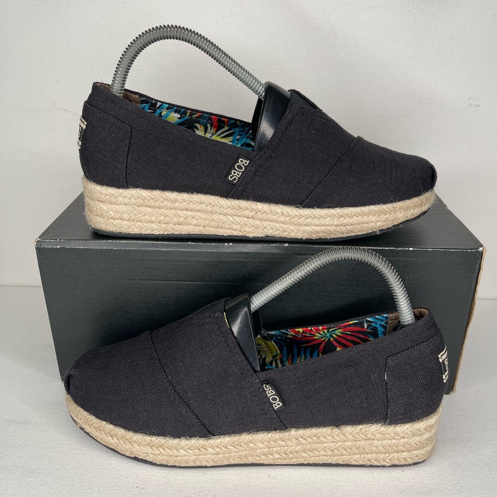 Bobs by Skechers Canvas Espadrille Wedges